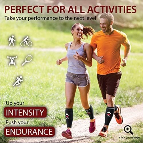 Rymora Calf Compression Sleeves Men Women - Leg Compression Sleeve Footless Socks - Shin Splint Relief Fitness Running - Image 5