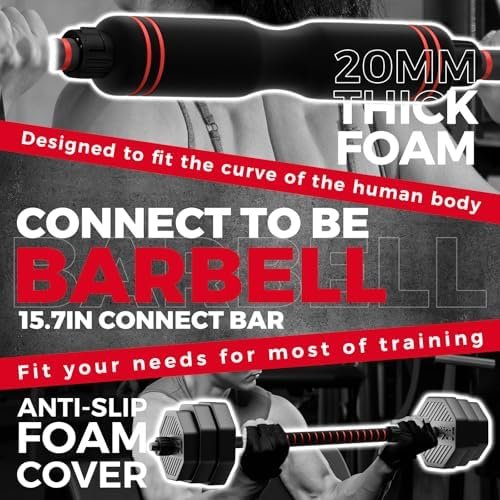 KeppiFitness Adjustable Dumbbell Set, 30/40/50/70/90 lb Weight Set with Connector Bar, 4 in 1 Workout Gear with Dumbbell, Kettlebell, Barbell, Push up Handle for Home Gym Fitness Exercise - Image 5