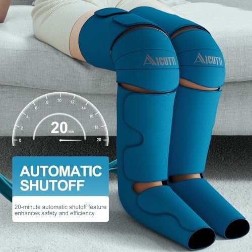 Professional Air Compression Leg Massager with Heat - Ideal Christmas, Mother's Day & Father's Day Gifts for Women, Men, Dad & Mom from Daughter or Son - Pain Relief for Foot, Calf, Knee & Thigh - Image 3