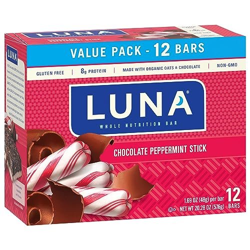LUNA Bar - Chocolate Peppermint Stick Flavor - Snack Bars - Non-GMO - Gluten-Free Protein Bars - Made with Organic Oats (12 Pack) - Image 10