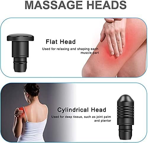 Massage Gun Heads for Hypervolt Go,Replaceable Massager Gun Attachment 6 Different Muscle Massager Heads Deep Tissue Percussion Plug and Play Salon Tools Home Pain Relief New Upgrade Massage Head - Image 4