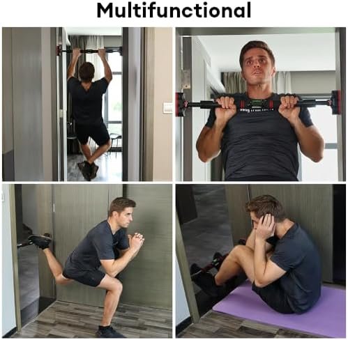 ONETWOFIT Pull Up Bar For Doorway, Door Frame Pull Up Bar No Screw Adjustable Width Portable Chin Up Bar For Home Gym Upper Body Workout Exercise Fitness Bar, Max 440Lbs - Image 6