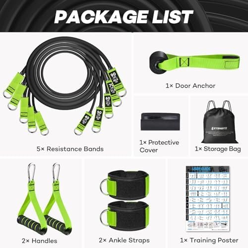 Resistance Bands, 310 lbs Heavy Duty Bands for Working Out, Exercise Bands with Handles,Workout Bands for Men, Fitness Bands for Home Workouts,Muscle Training, Strength, Slim, Yoga - Image 6