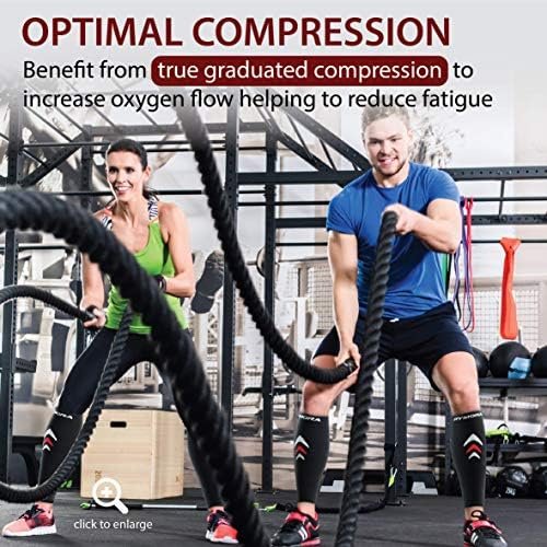 Rymora Calf Compression Sleeves Men Women - Leg Compression Sleeve Footless Socks - Shin Splint Relief Fitness Running - Image 4