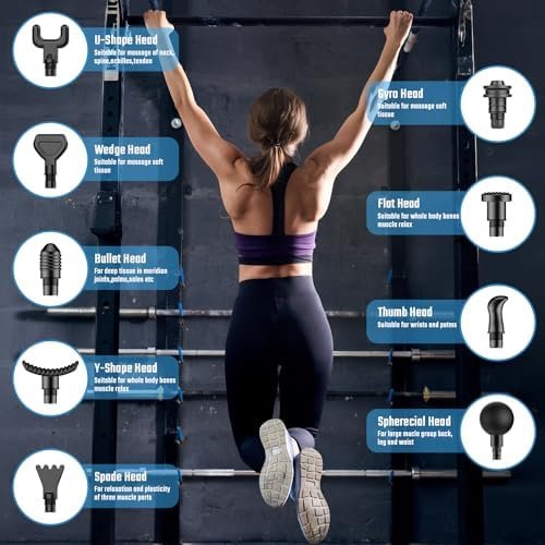 cotsoco Massage Gun, Muscle Massage Gun Deep Tissue Back Massager for Pain Relief, 20 Speeds Handheld Electric Massager Tool with Silent Brushless Motor, Suitable for Gym Office Home Travel - Image 6