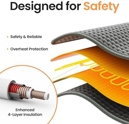 Heating Pad for Back, Neck, Shoulders & Period Cramps, 9 Heat Settings, Auto Shut-Off, Rapid Heating, 12''24'', Velvet-like Fabric, Moonlit Velvet - Image 7