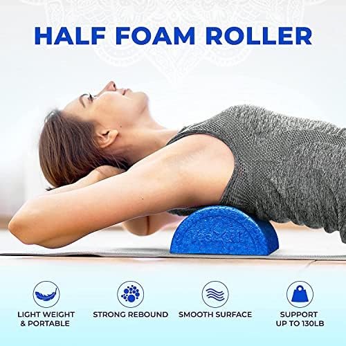 Yes4All High-Density Half Round EPP Foam Roller (12 inches - Blue) - Image 3
