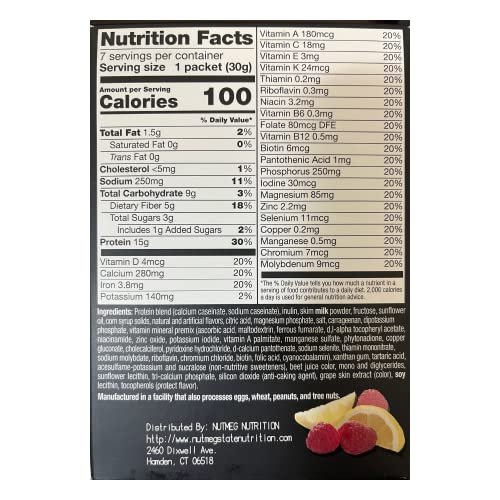 PROTIFIT - High Protein Pudding/Shake Mix, 15g Protein, Low Calorie, Low Fat, Low Carb, Aspartame Free, Idea Protein Compatible, Meal Replacement, 7 Servings Per Box (Lemon Raspberry) - Image 2