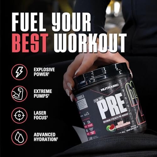 NutraBio STIM-Free PRE Workout for Men, New Formula | Laser Focus, Extreme Pumps | Performance, Endurance | 10g Citrulline, Beta Alanine, Nitrates, Nootropics, Electrolytes - 20 Servings Watermelon - Image 2