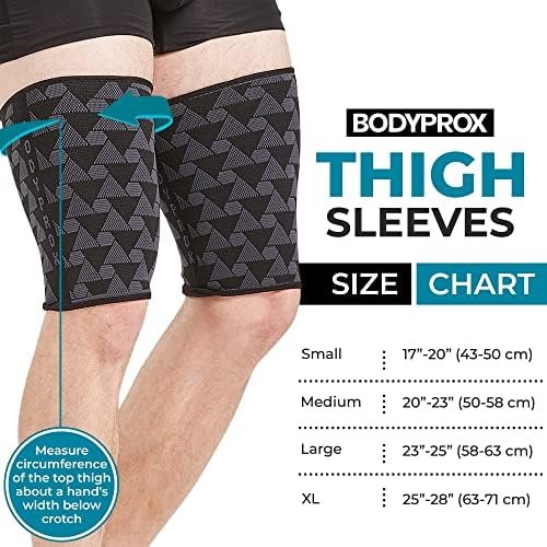 Bodyprox Thigh Compression Sleeve(1 Pair), Hamstring Compression Sleeve for Men and Women - Image 2