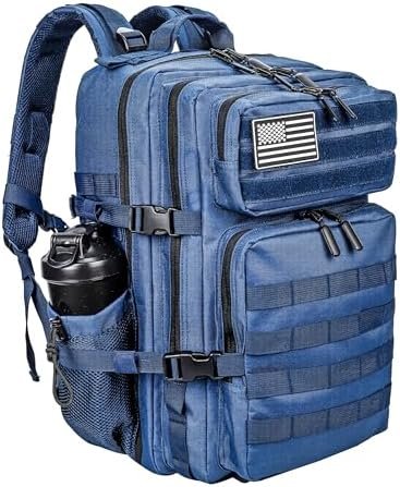 LHI Military Tactical Backpack for Men and Women 45L Army 3 Days Assault Pack Bag Large Rucksack with Molle System
