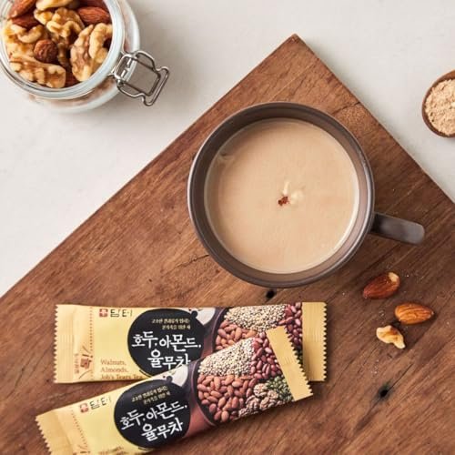 Damtuh Korean Walnut Almond Adlay (Job's Tear) Powder Meal Replacement Shake - Nutty Breakfast Drink, Misugaru, 18g x 50 Sticks (Pack of 1) - Image 7