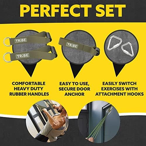 Long Resistance Bands for Working Out Men and Women - Set of 5 Pull-Up Bands, Rubber Handles and Door Anchor - Workout Bands Resistance for Men - Exercise Bands Resistance Bands Set - Image 3