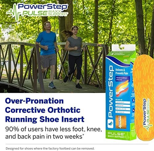 PowerStep Pulse Maxx Running Insoles - Overpronation Corrective Orthotic Inserts for Running Shoes - Maximum Ankle, Foot Pain Relief & Arch Support Insoles - Made in The USA (M 10-10.5, F 12) - Image 3