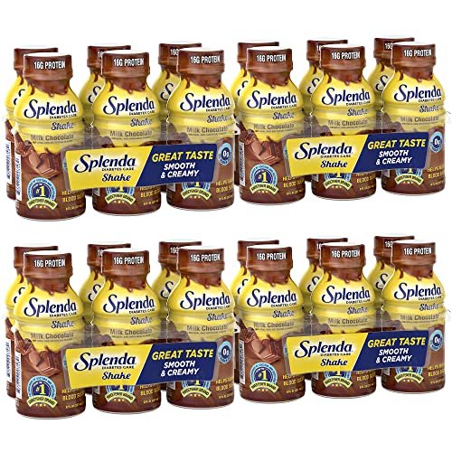 SPLENDA Diabetes Care Shakes – Meal Replacement Shake, Milk Chocolate, 8 Fl Oz (Pack of 24)