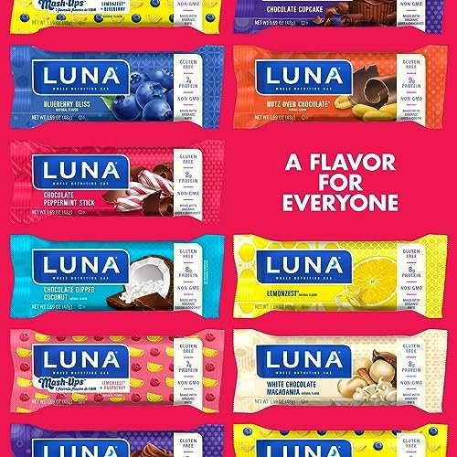 LUNA Bar - Chocolate Peppermint Stick Flavor - Snack Bars - Non-GMO - Gluten-Free Protein Bars - Made with Organic Oats (12 Pack) - Image 9