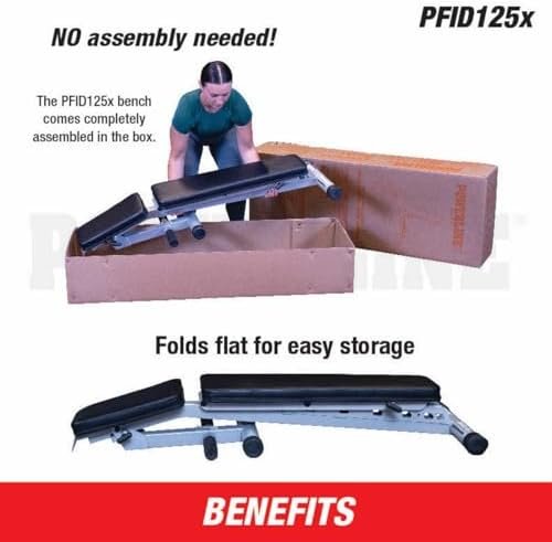 Body-Solid Powerline (PFID125X) Folding Bench - 7-Position Adjustable Weight Bench for Home Gym, Incline/Decline, No Assembly Required - Image 3