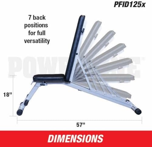 Body-Solid Powerline (PFID125X) Folding Bench - 7-Position Adjustable Weight Bench for Home Gym, Incline/Decline, No Assembly Required - Image 2